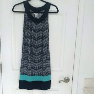 Sweet Storm Navy and White Halter Sundress Mini